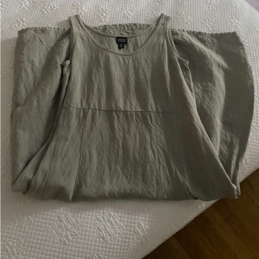 Eileen Fisher Linen Blend Maxi Dress XS